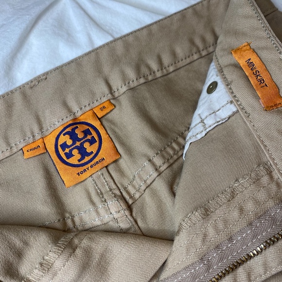 Tory Burch Tan Mini Skirt Size 26 - Picture 3 of 4
